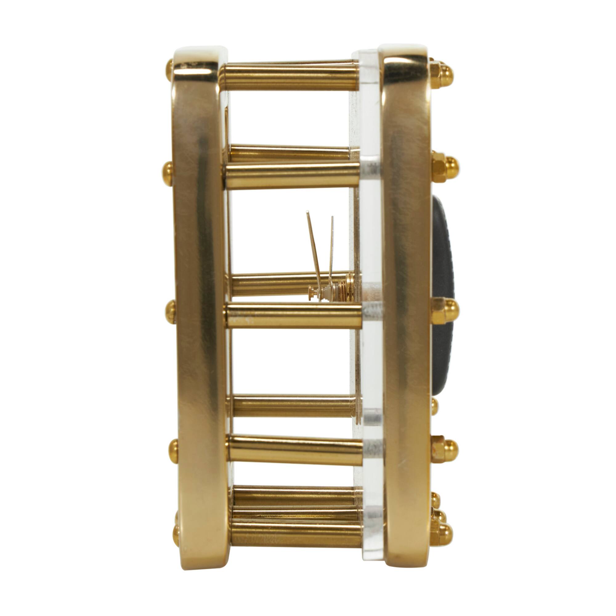 6" Gold Aluminum Geometric Floating Clock